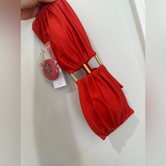 Carmen Marc Valvo swim bandeau bikini top convertible halter strapless - Picture 12 of 13